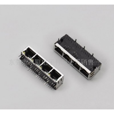 供應(yīng)10/100BASE RJ45帶濾波器屏蔽帶