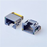 褀泰達rj45沉板插座 rj45沉板 rj45帶燈 rj45母座沉板rj45插座帶燈 RJ45母座帶燈 連接器