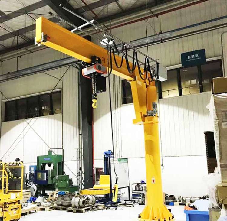 小型250KG電動葫蘆折臂吊 360°旋轉折臂式懸臂吊起重機