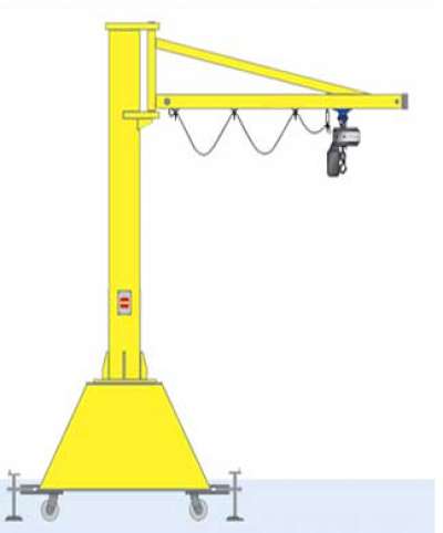 小型250KG電動葫蘆折臂吊 360°旋轉折臂式懸臂吊起重機